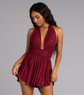 Starlit Mood Glitter Halter Romper