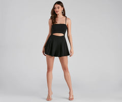 Standing Ovation Crepe Pleat Romper