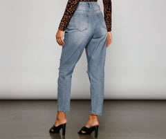 Ella High-Rise Destructed Cropped Jeans