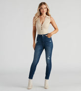 Taylor High-Rise Destructed Skinny Ankle Jeans by Windsor Denim
