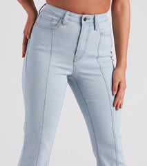 Bri High-Rise Split Hem Flare Jeans by Windsor Denim