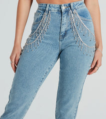 Big Time Sparkle Rhinestone Skinny Denim Jeans