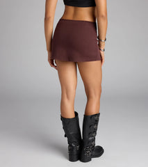 Own the Moment Mid-Rise Slit Skort