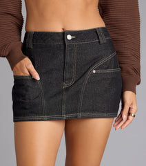Pocket Play Denim Mini Skort