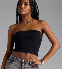 Sleek Fave Slinky Knit Bandeau Top