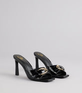 City Lights Buckle Heel Mules