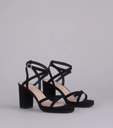 RSVP Yes Strappy Platform Block Heels