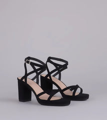 RSVP Yes Strappy Platform Block Heels