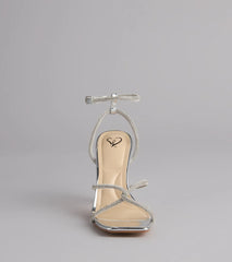 VIP Only Rhinestone Metallic Block Heels