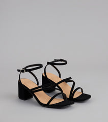 Steppin' Out Strappy Wide Fit Block Heels