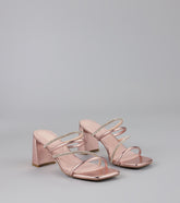 Strut In Style Rhinestone Block Heels