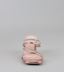 Strut In Style Rhinestone Block Heels