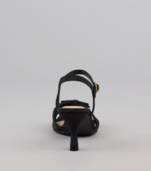 Flirty And Fancy Mesh Bow Kitten Heels