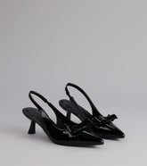 Sweet Detail Patent Slingback Heels