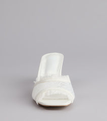 Keep It Cute Lace Strap Mules