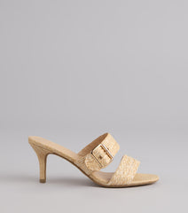 Sun Chaser Stiletto Buckle Mules