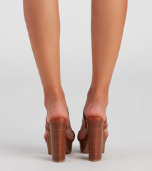 Stack Up Dual Strap Platform Mules