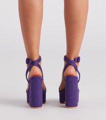 Sassy Style Rhinestone Platform Heels