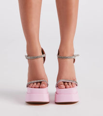 Pretty Girl Walk Rhinestone Platform Heels