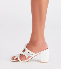 Winged Goddess Butterfly Rhinestone Mules