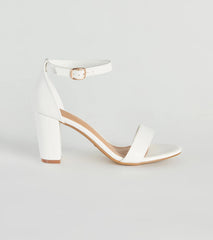 Classic Choice Faux Leather Block Heels