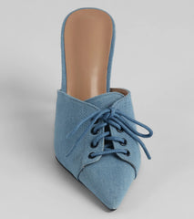 The Real Showstopper Denim Stiletto Pumps