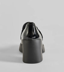 Girl On The Go Platform Block Heel Loafers