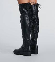Stomp It Up Thigh-High Lug Boots