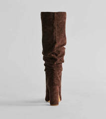 Runway Ready Under-The-Knee Scrunch Boots