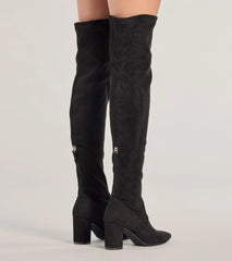 Feelin' Fab Faux Suede Over-The-Knee Boots