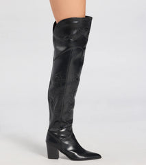 Sleek Western Vibe Thigh High Cowboy Boots