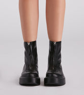 Add Some Edge Zip-Up Platform Booties