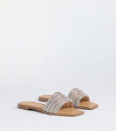 Always Shine Rhinestone Strappy Flat Sandals