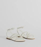 Stunning Artistry Crystal Faux Pearl Strappy Sandals