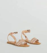 Sun-Soaked Adventure Woven Metallic Flat Sandals