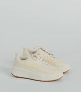 Step It Up Texture Knit Platform Sneakers