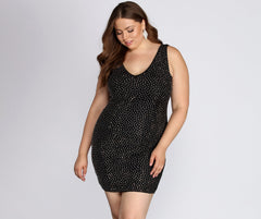Plus Elinor Studded Cocktail Dress