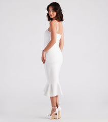 Aleah Formal Trumpet Hem Midi Dress