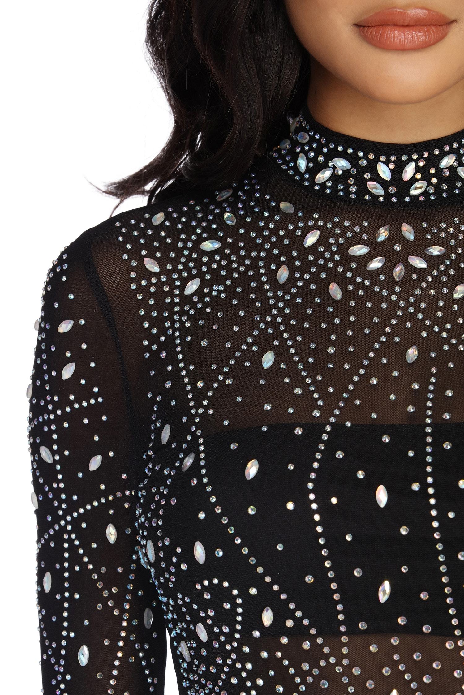 Lorelei Formal Heat Stone Mini Dress