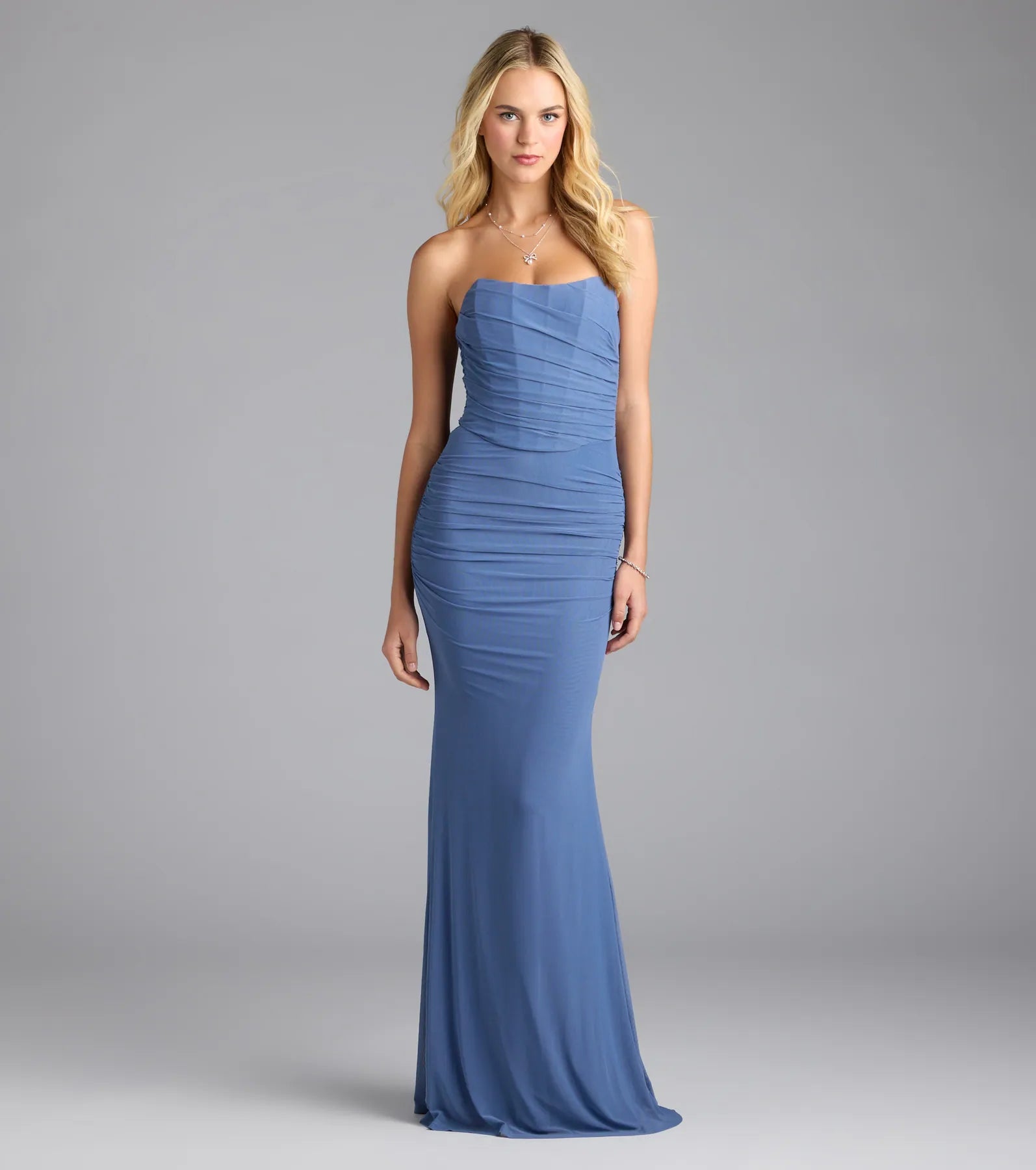 Kenzie Corset Mermaid Mesh Formal Dress