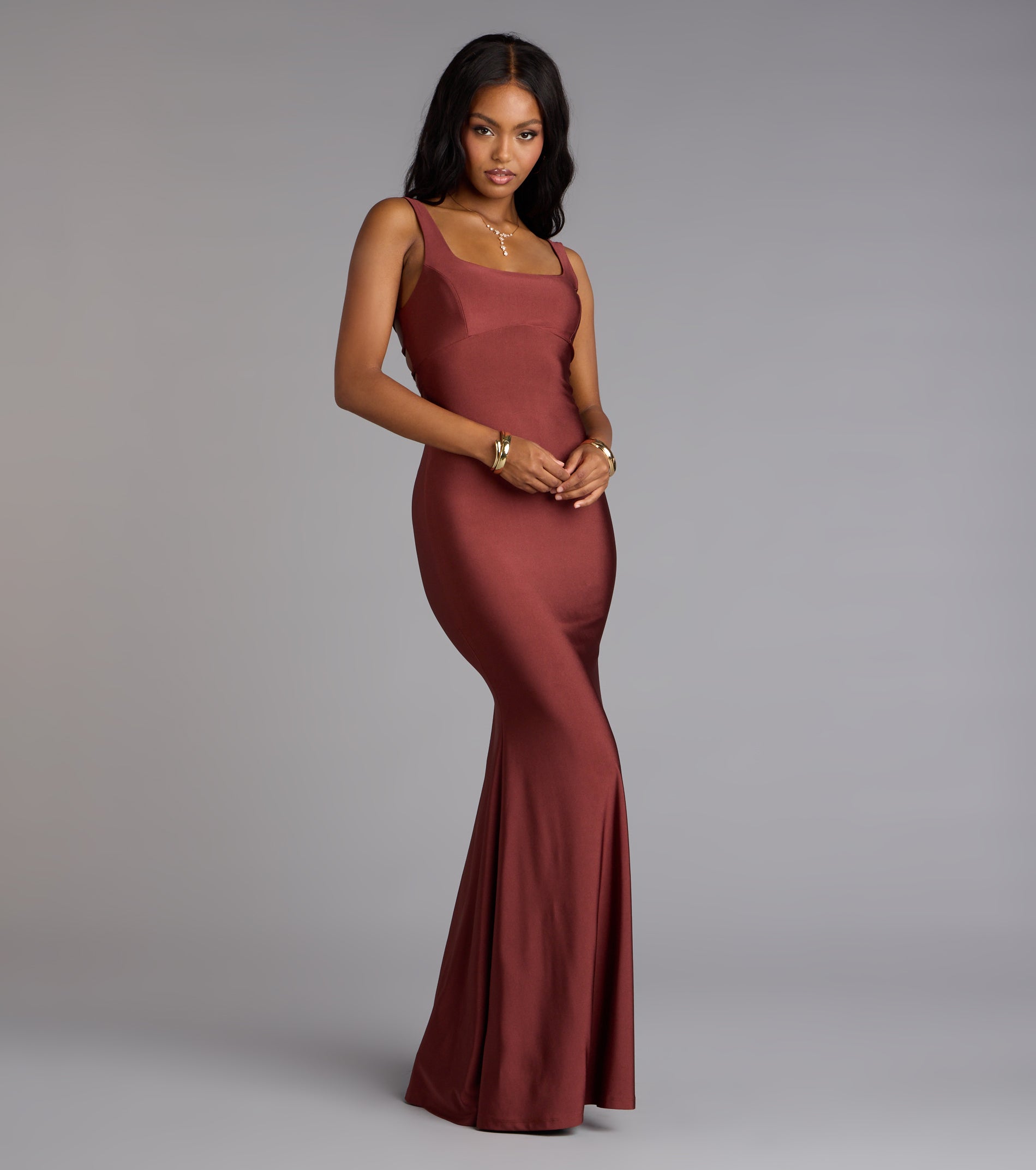 Gabriella Lace-Up Mermaid Formal Dress