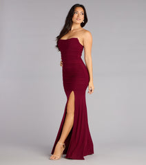 Brooklyn Mesh Strapless Mermaid Formal Dress