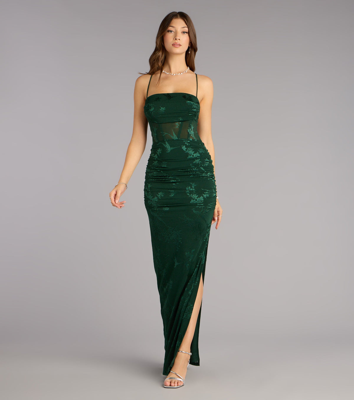 Sydney Lace Corset Mermaid Slit Formal Dress