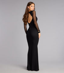 Winnie Mesh Long Sleeve Mermaid Formal Dress