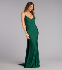 Haley Open Back Sash Mermaid Formal Dress