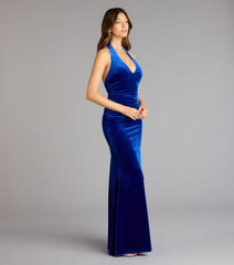 Estelle Velvet Backless Mermaid Formal Dress