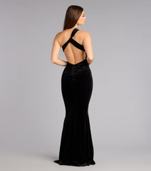 Monica Velvet Cutout Mermaid Formal Dress