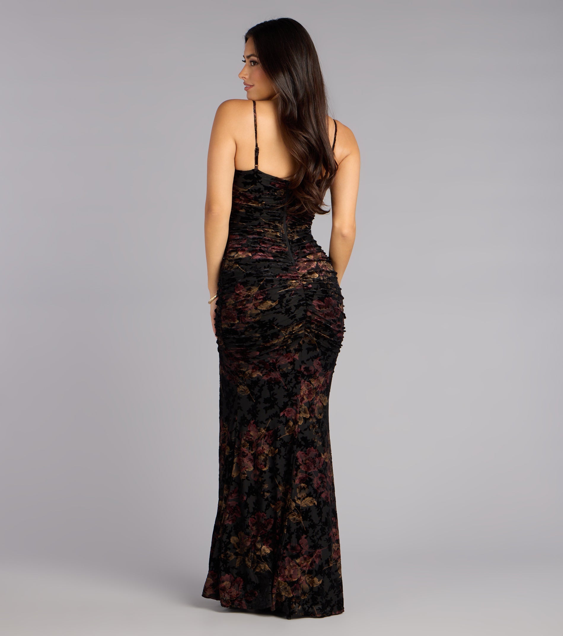 Carmen Velvet Cowl Mermaid Formal Dress