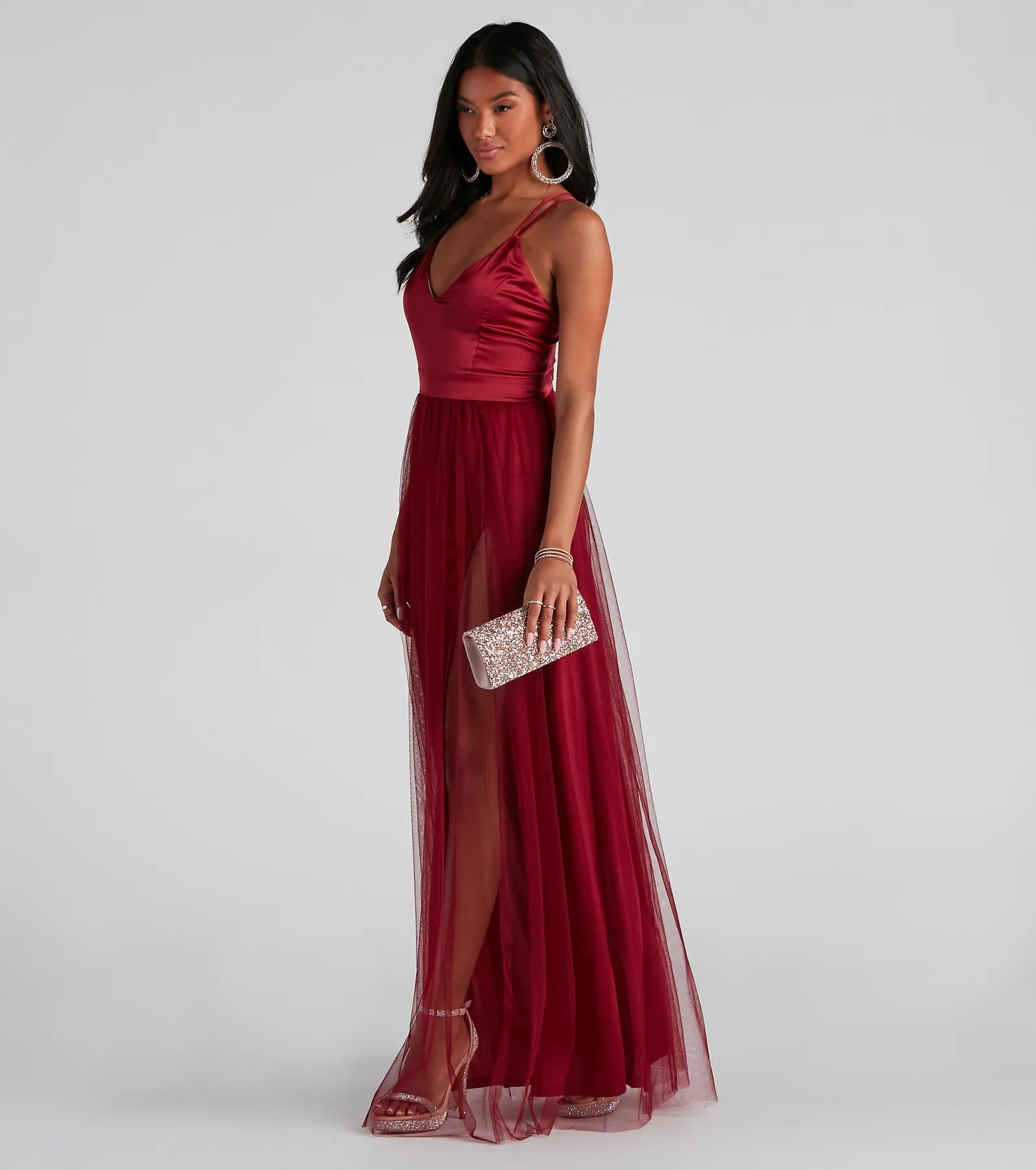 Haisley Formal Tulle And Satin Dress