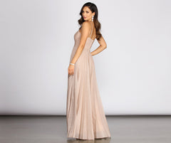 Lisa Glitter Lurex A-Line Dress